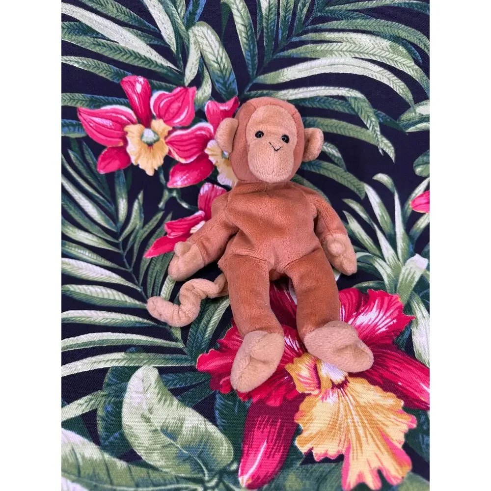 Vintage 95 Monkey Bongo Rare Ty Beanie Baby Original 1st Gen